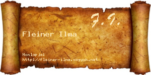 Fleiner Ilma névjegykártya